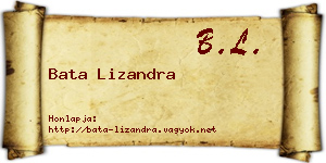 Bata Lizandra névjegykártya